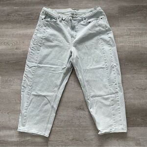 Old Navy Light Wash High Rise Barrel Leg Jeans